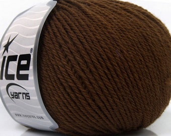 4 balls Merino Yarn, Brown Merino Wool Yarn, Natural Merino Wool, Superwash Merino Hand Knitting Yarn, Extra Fine, Luxury, Worsted Merino