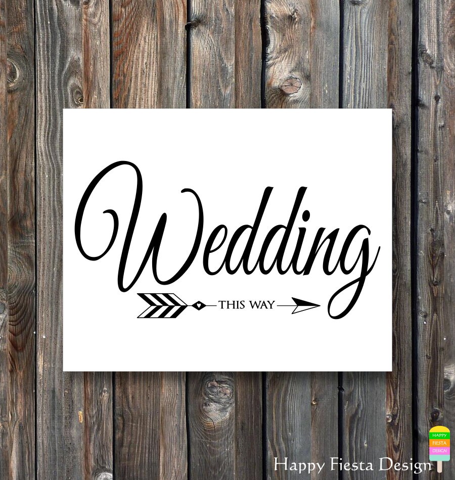 PRINTABLE Wedding This Way SignDIY Wedding Direction