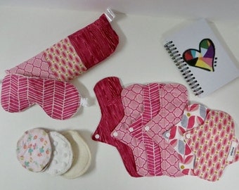 Pre-Teen Cloth Pad Set, Cloth Pad Starter Set, First Period Kit, Teen Cloth Pads, Slim Pads, Petite Pads