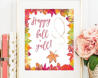 Fall printable art | Etsy