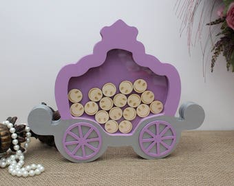 Princess Carriage Reward Chart Drop Box, Birthday Gift, Children Reward Chart, Kids Reward Drop Box, Good Behaviour Reward Jar, Smiley Face