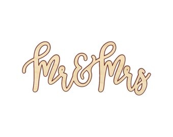 Mr and Mrs Sign - Mr and Mrs Wood Sign - 170437