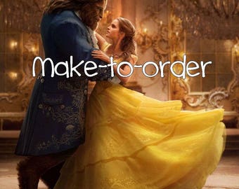 cosplay Belle Beauty and the beast live action yellow gown Emma Watson