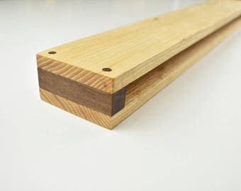 Walnut Shelf - Minimalist Shelf - Floating Shelf - Minimalist Decor - Scandinavian Modern - Scandinavian Design - Walnut Wood - Ash Wood