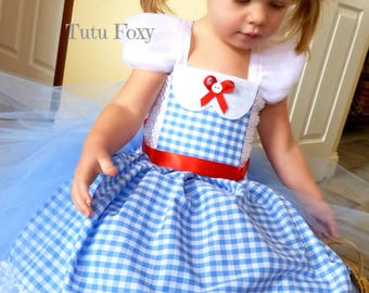 Dorothy Tutu Dress, Wizard of Oz Tutu Dress, Dorothy Costume, Dorothy Dress, Wizard of Oz Tutu Costume, Wizard of Oz Birthday, Wizard of Oz
