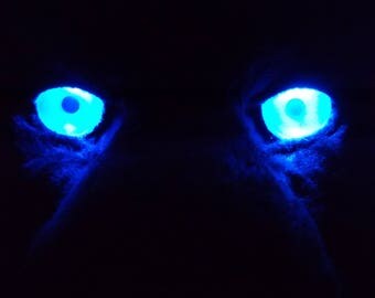 Custom LED Fursuit Eyes, AA Battery Resin, One pair of follow-me 3D acrylic eyes for jewelry, costumes, Furry costumes
