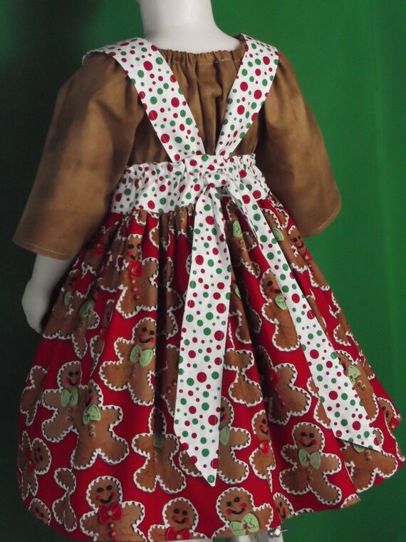 Girls Gingerbread Dress Toddler Christmas Dress Boutique