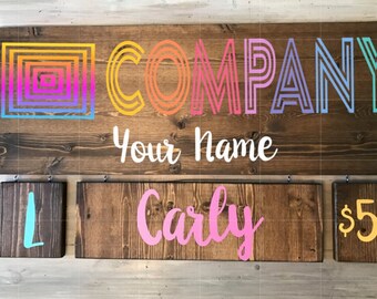 Wood Product Sign- Custom Clothing Sign- Unicorn Sign - Style and Size Sign