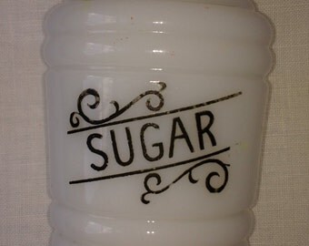 Hazel Milk Glass Sugar Shaker