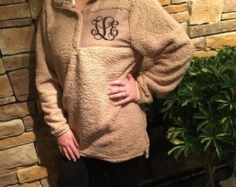 Personalized Monogrammed Sherpa Pullover