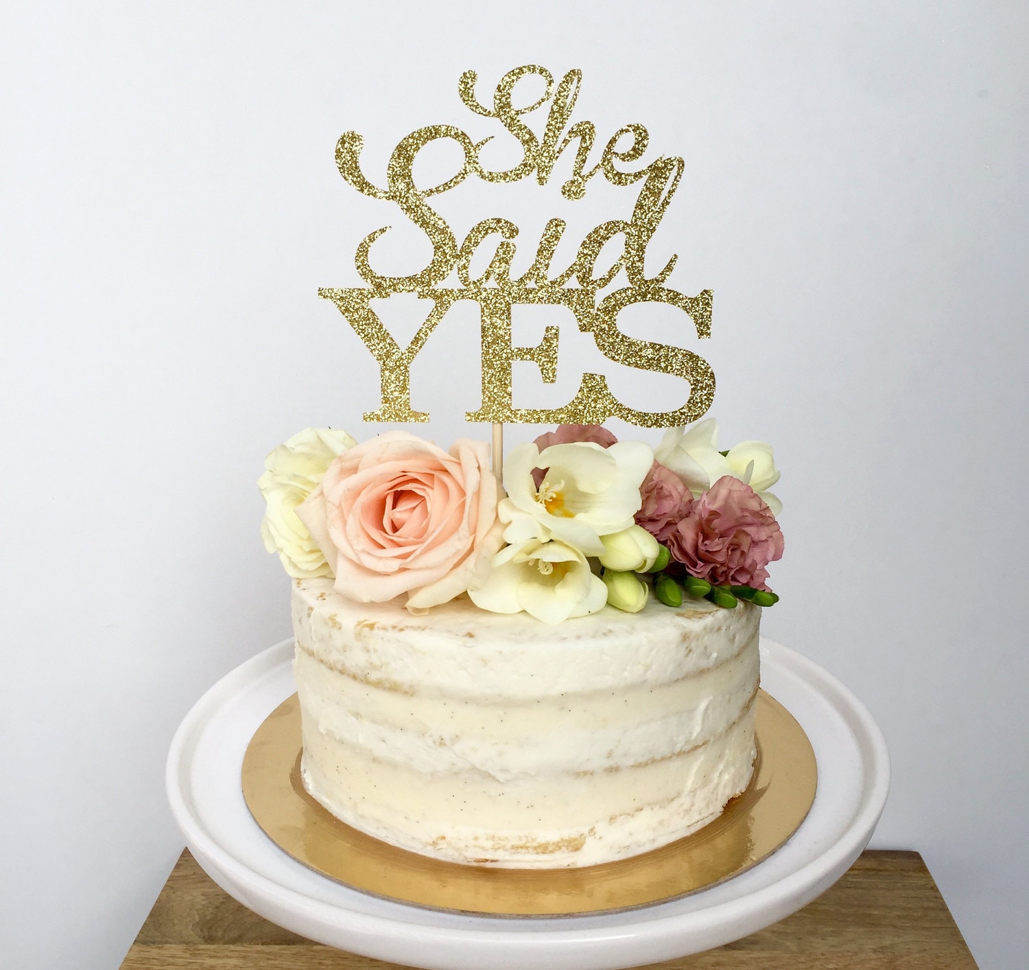 Printable She Said Yes For Cake