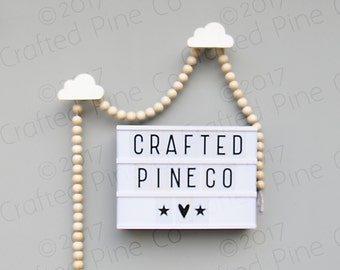 wooden wall hook - pine cloud hooks - hand painted decorative hooks - cloud hanger