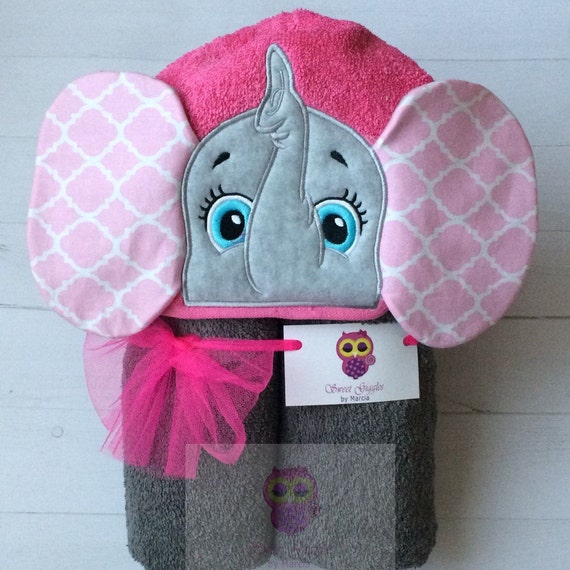Elephant hooded towel