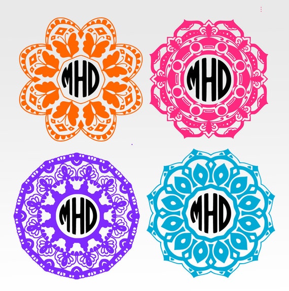 Download Mandala monogram svg Circle monogram Frame SVG DXF EPS use