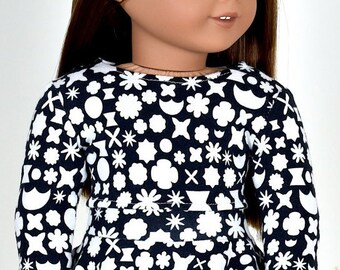 Long sleeve cropped top for 18 inch dolls