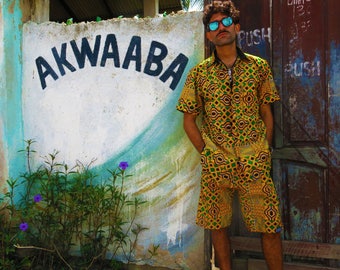 Mr Jamaica Shorts // Mens Shorts // African print shorts // Kente cloth // Hippie Shorts // Festival // Ethical // African clothing