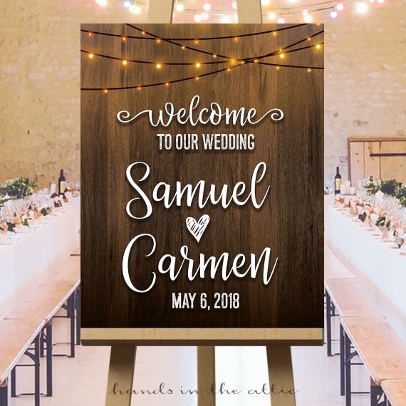 Welcome To Our Wedding Sign Indoor String Lights Welcome To Our Wedding Sign Indoor String Lights
