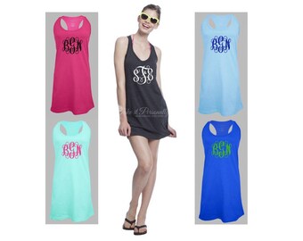Monogram Swim Coverup - Bathing Suit Cover Up - Swimsuit CoverUp - Monogrammed Dress - Monogram Dress - Monogram Swimsuit Cover Up - Chest