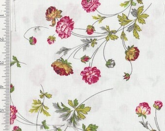 Floral on White - Charlotte - Per Yd - by Anna Griffin