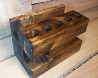 Reclaimed Wood Desk Organizer, Pallet Wood Pencil Holder