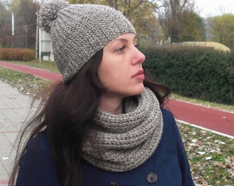Scarf and hat Scarf and hat set Knit scarf Knit hat Hand knit set