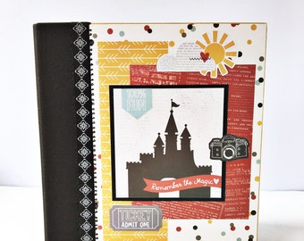 Disney Premade Scrapbook Album, Disney Scrapbook, Disney Mini Album, Travel Scrapbook, Vacation Scrapbook, Family Scrapbook, Disney Vacation