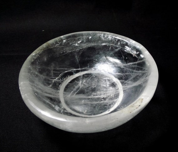 Natural Crystal Quartz Carved Healing Cup Gemstone Bowl 