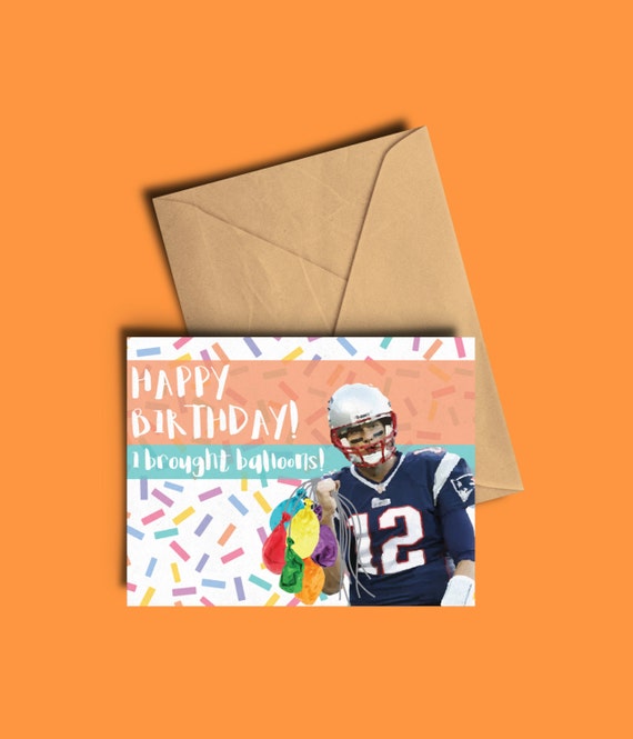 Beautiful 11 Tom Brady Happy Birthday Card