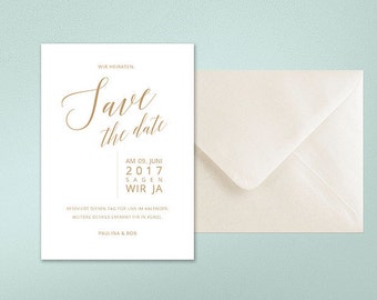 Wedding save-the-date cards, minimalist, modern, classy, graphic design, typography, calligraphy
