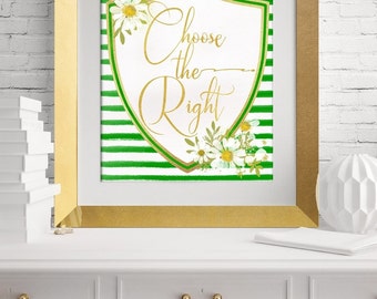 Choose the Right Digital Print, LDS Primary 2017 Theme, CTR