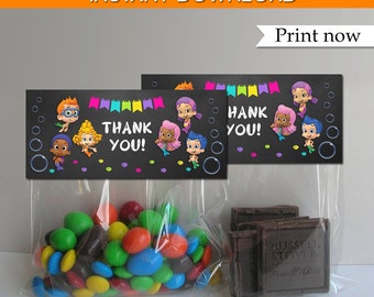 Bubble Guppies Bags Toppers, Bubble Guppies treat bags, Bubble Guppies Favor Bag Toppers, INSTANT DOWNLOAD, Digital File