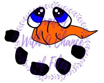 Snowman Face SVG Christmas SVG Ornament SVG Wine Glass Svg Snowman Svg Snow Svg Holiday Svg Winter Svg Vector Dxf Png Jpg Digital Download-