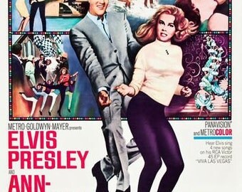 Vintage Viva Las Vegas Elvis Presley Movie Poster A3 Print