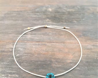 Minimal Turquoise Bracelet, Turquoise Bracelet for women, Turquoise Bracelet, Dainty Turquoise Bracelet, December Birthstone, Gift for her