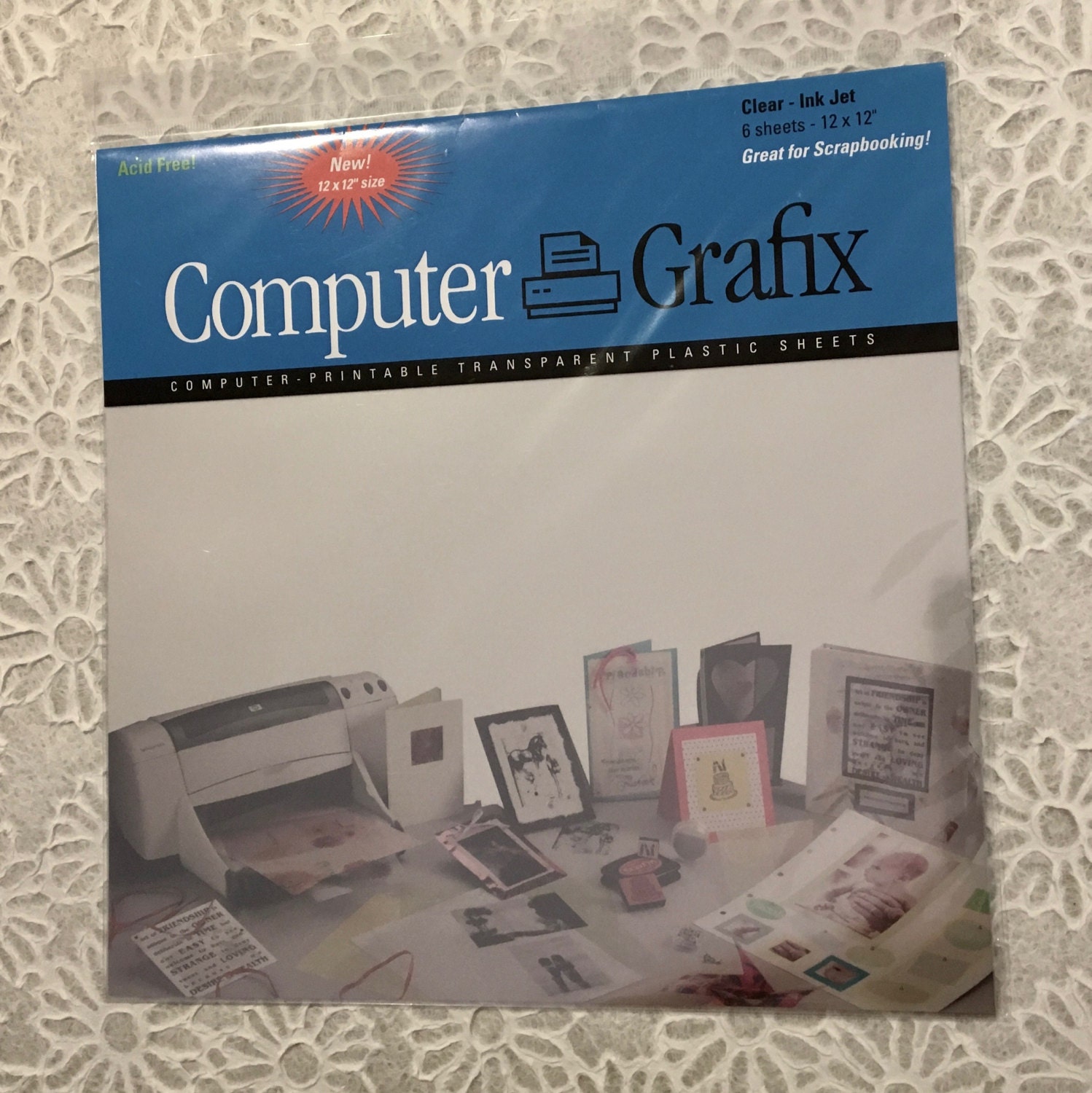 12 x 12 Computer Grafix Printable Transparent