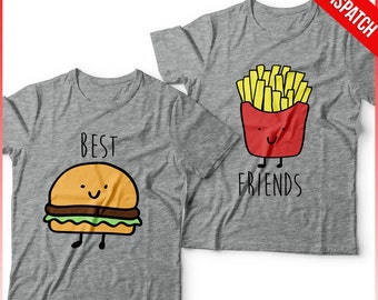 Best Friends T shirt Set - FAST DISPATCH! Matching Set Matching Shirts Best Friend Gift BFF best Friend forever bff shirt 2 matching best