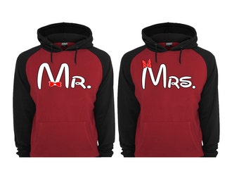 mickey minnie couple hoodies