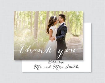 Printable OR Printed Photo Thank You Cards - Wedding Thank You Cards with Photo, Personalized Picture Thank You Cards, Custom Thank You 0004