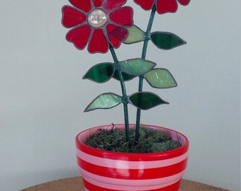 Cosmos Stained Glass Flower