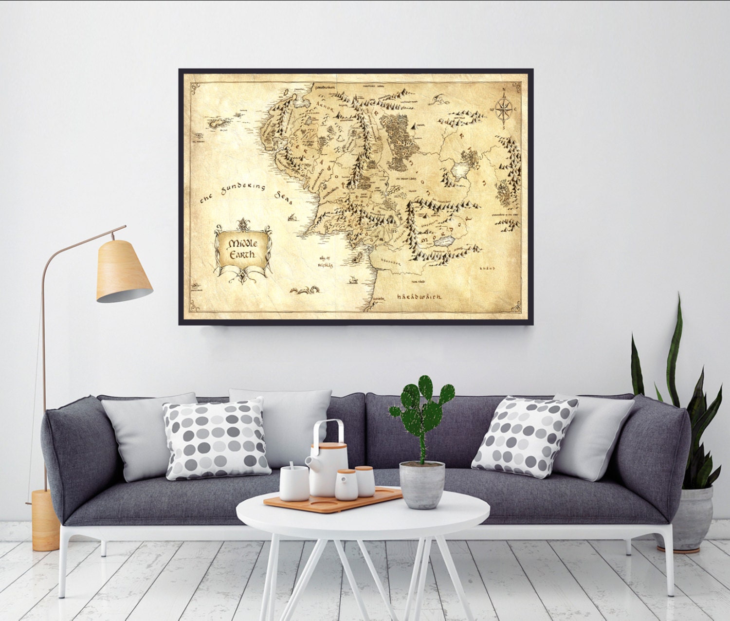 Lord Of The Rings Middle Earth Map The Hobbit Home Decor