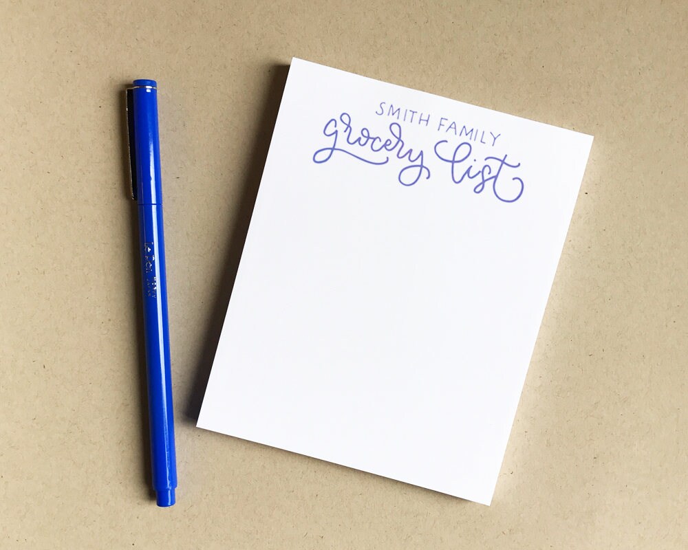 grocery list stationery