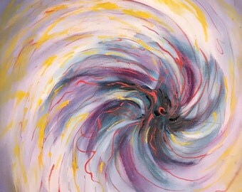 Creative Storm - original oil painting by Farvardin Daliri 51 cm x 41 cm