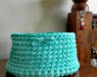 crochet knitted yarn basket turquoise home decor organizer storage make up modern handmade basket for accessories - Turquoise Home Decor Accessories crochet knitted yarn basket turquoise home decor organizer storage make up modern handmade basket for accessories - Turquoise Home Decor Accessories