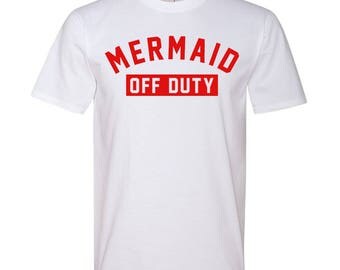 Mermaid Off Duty Shirt Mermaid Adult Unisex TShirt Mermaid Seashell Boob Shirt Mermaid Crop Top Mermaid Tumblr Crop Top T Shirt Disney Ariel