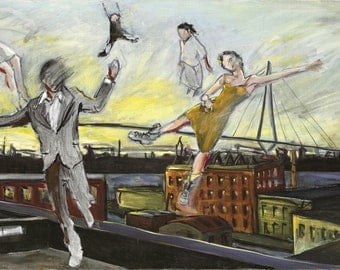 Flyer printing ALU-Dibond paintings painting art wall hangings people