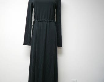 Black maxi straps dress Maxi black casual dress 1026