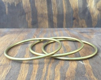 Brass Bangles. Brass Bracelets. Bangle Bracelets. Gold Bangles. Gold Bangles. Bridesmaid Gift. Stacking Bangles. Stackable Bracelets. Brass