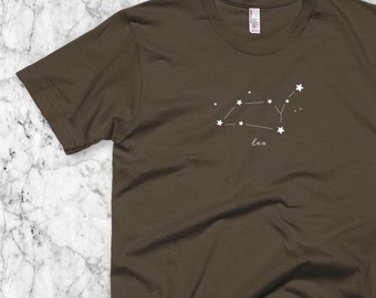 Leo T-Shirt, Astrological sign shirt, Zodiac birthday gift, Leo Constellation tee, July or August Birthday Men or Women birthday gift idea