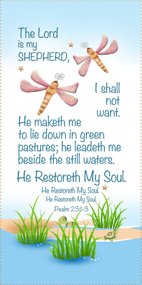 He Restoreth My Soul 6 x 12 Art Panel