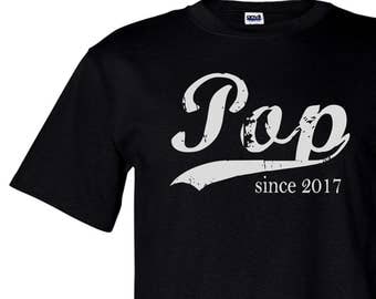 Pop tshirt, Fathers Day gift, grandpa shirt, screen print t-shirt, Pop since ANY year, personalized for him, graphic tee